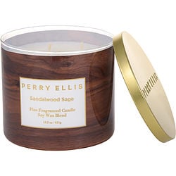 Perry Ellis Sandalwood Sage scented candle, 14.5 oz