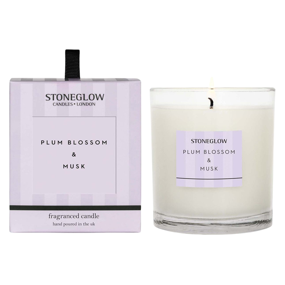 Stoneglow Candles Modern Classics - Scented Candle - Boxed Tumbler - Plum Blossom & Musk